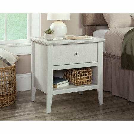 SAUDER Larkin Ledge Night Stand Go 3a , Top and drawer front features hexagon pattern 433641